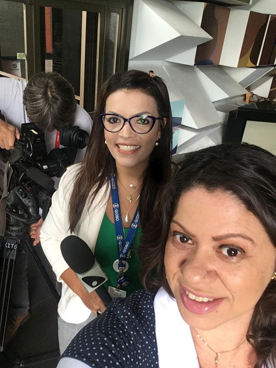 Entrevista em campo para a Globo